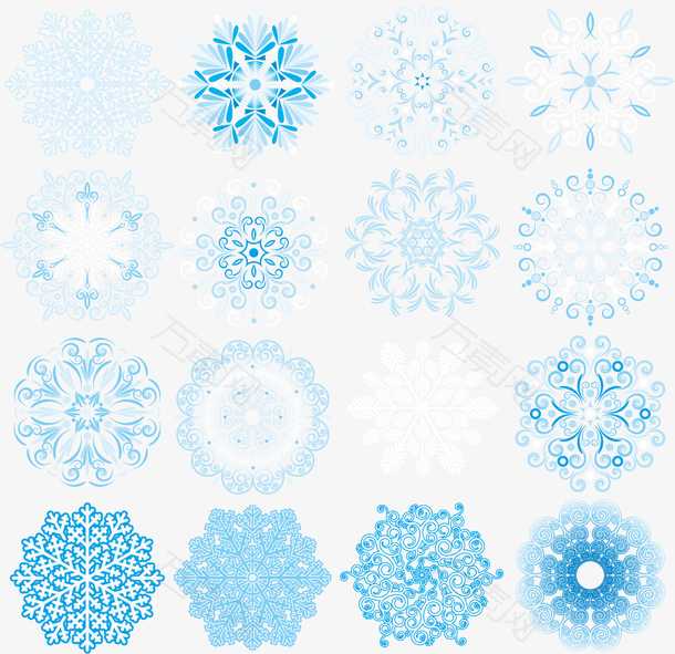 雪花矢量图