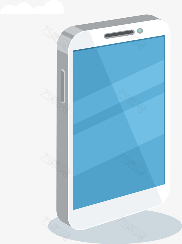 灰色矢量立体手机