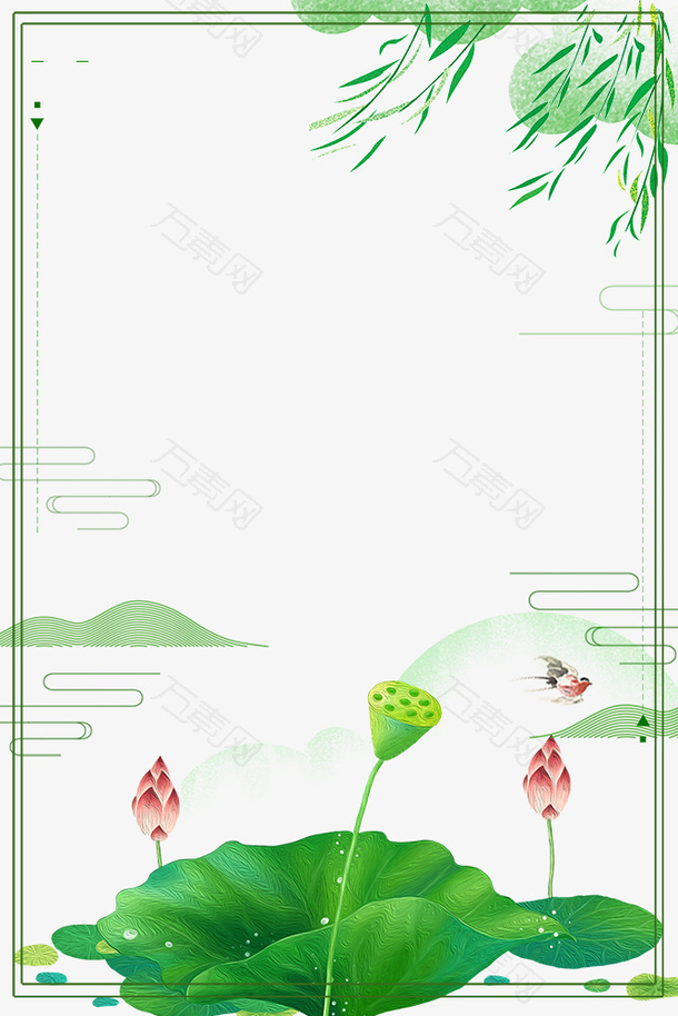 二十四节气之春分绿色植物春意边