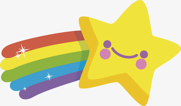 笑脸星星彩虹轨迹