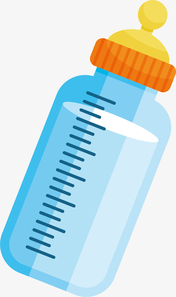 矢量图婴儿用奶粉瓶