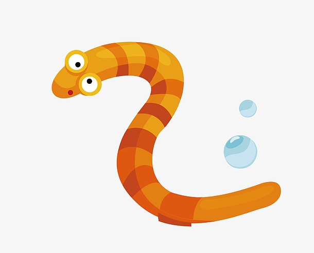 矢量卡通简洁扁平化蛇