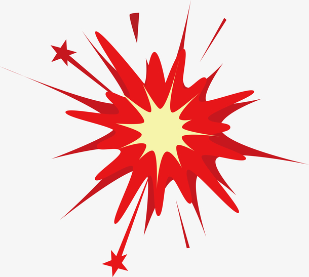 火花四溅的炮弹爆开