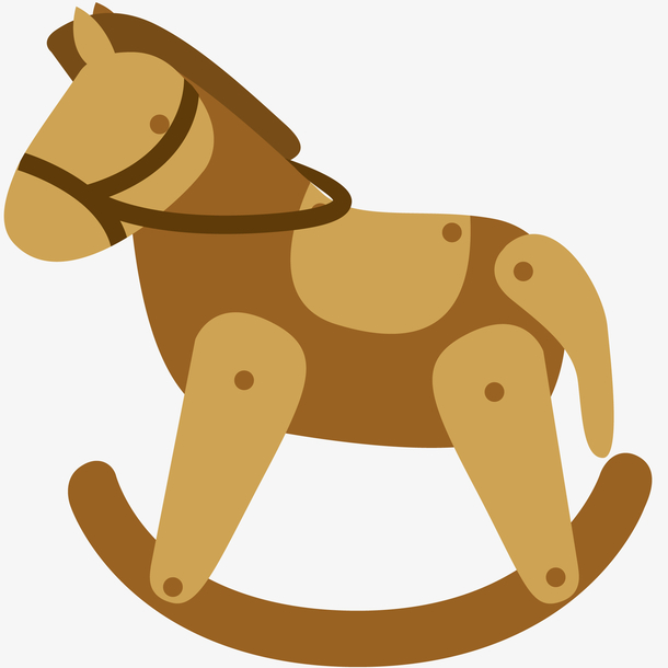 矢量装饰木马玩具素材