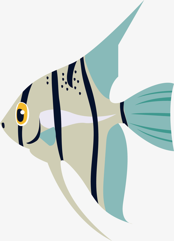 可爱卡通观赏燕子鱼矢量素材