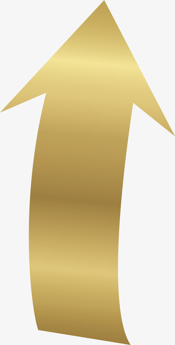 金色立体箭头矢量素材