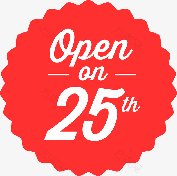 红色圆形圣诞节图标素材