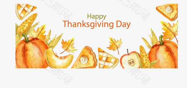 手绘风感恩节果实