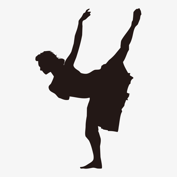 芭蕾舞者剪影矢量素材