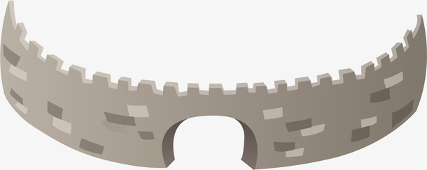 矢量图坚固的城墙