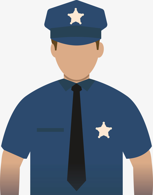 五一劳动节卡通人物保安素材