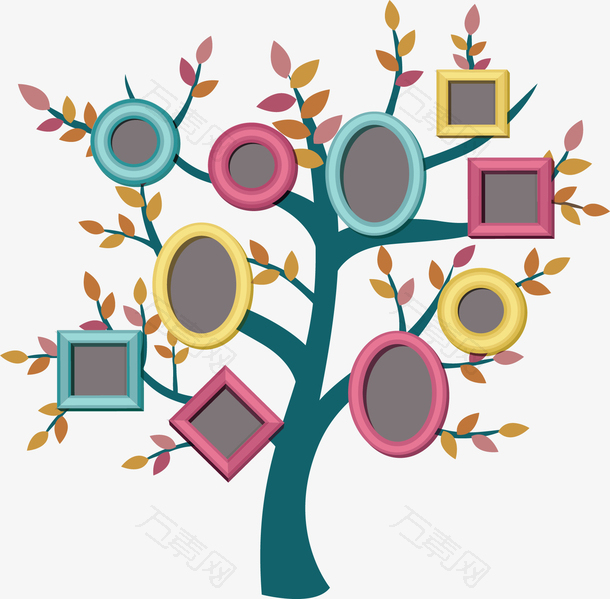 彩色的相框照片墙