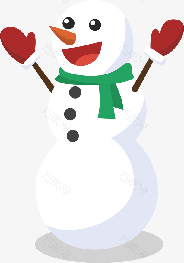 红手套雪人
