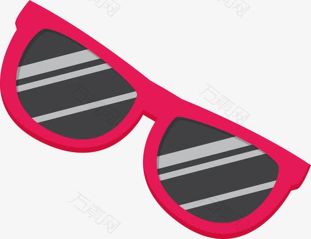 夏天消暑阳光海滩休闲墨镜矢量素