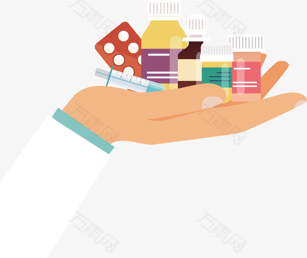 矢量手上的药物下载