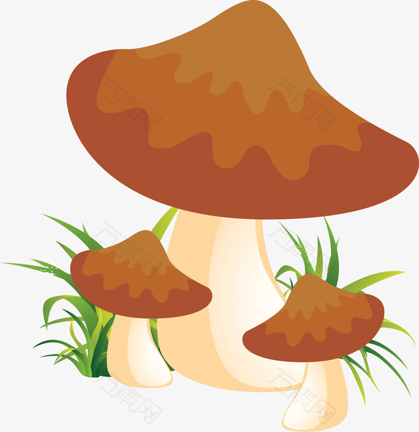 秋天野生卡通蘑菇