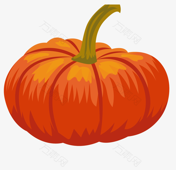 手绘感恩节南瓜装饰图案