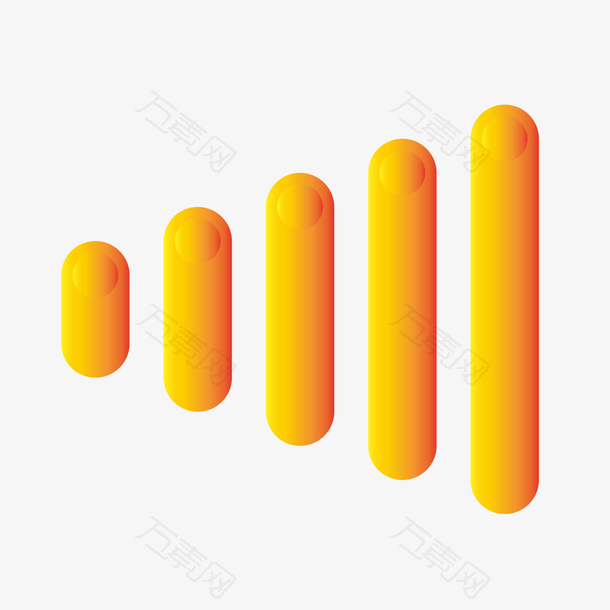 黄色音乐声波线矢量素材