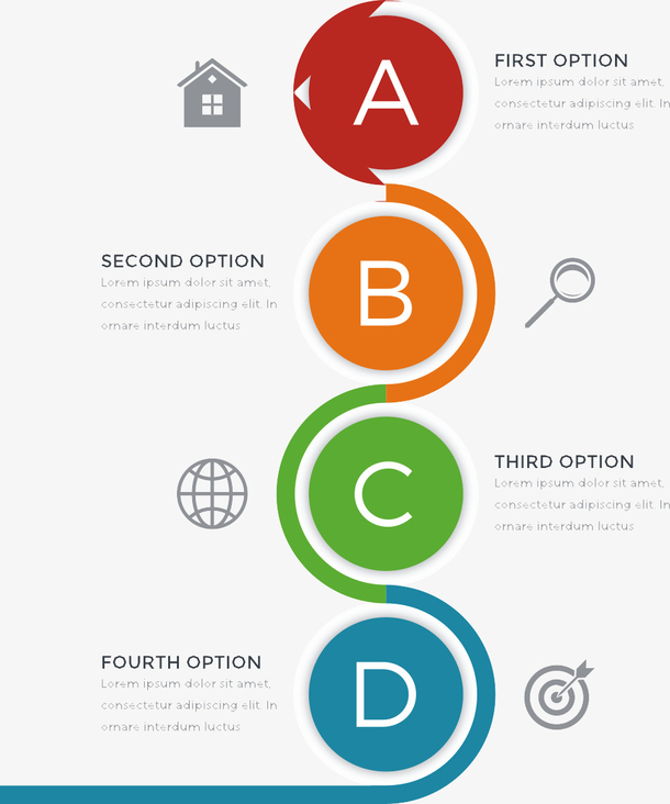 矢量创意流程图