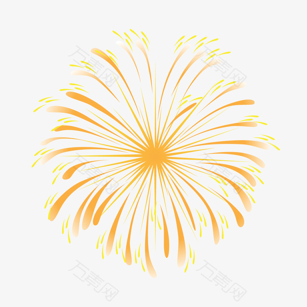 金色光泽质感烟花元素