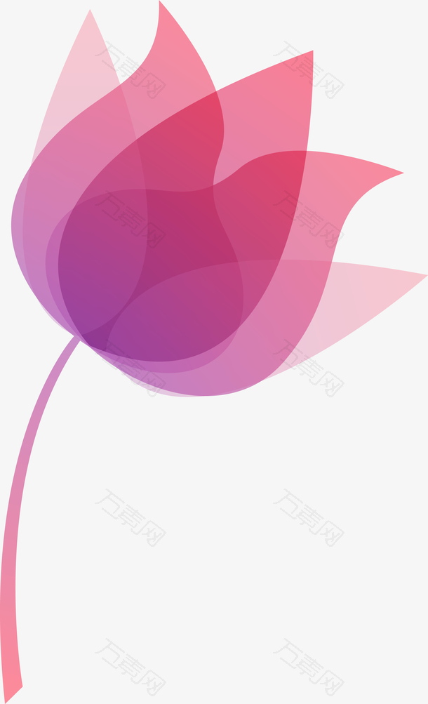 彩色半透明花朵图