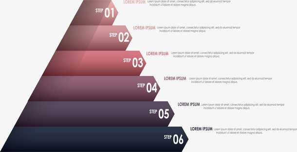 彩色阶梯数字序列
