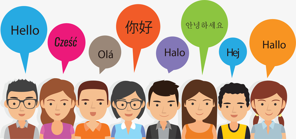 多国语言朋友对话