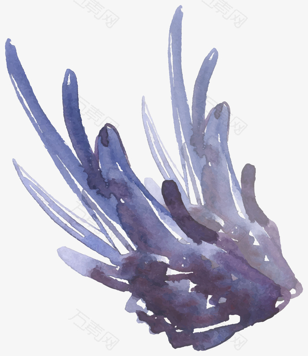 水彩翅膀矢量