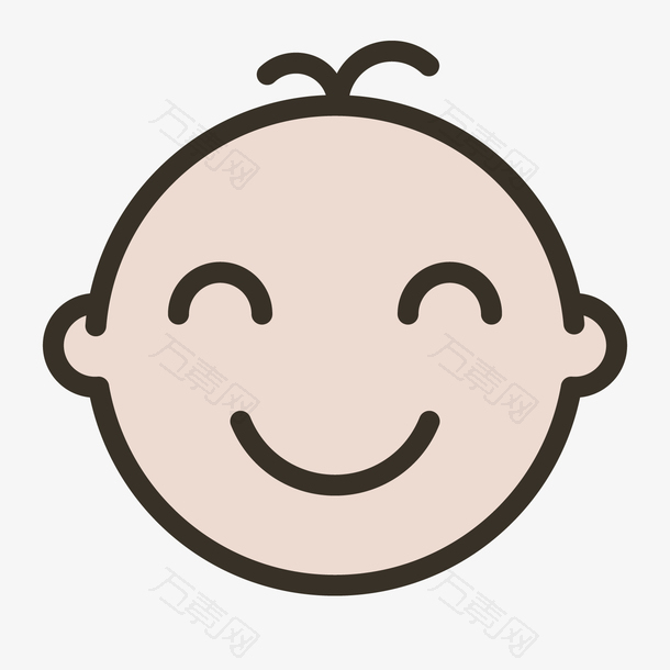 彩色手绘笑脸卡通图标