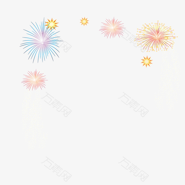 节日喜庆烟花PNG矢量