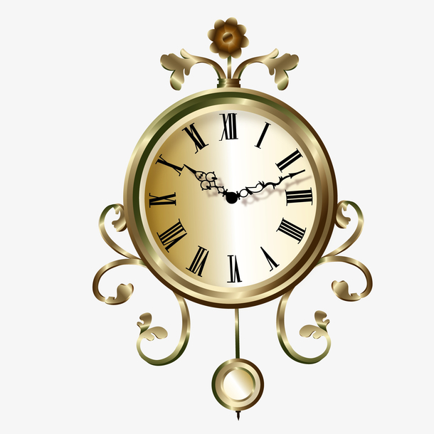 古典质感钟表矢量免扣图