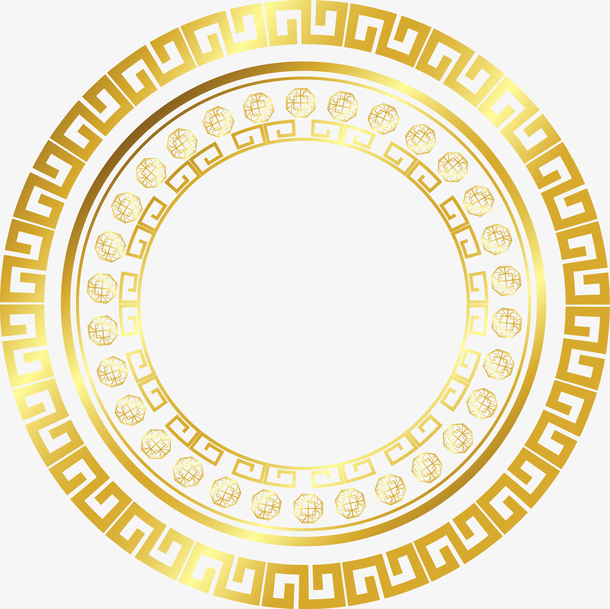 矢量金色圆形