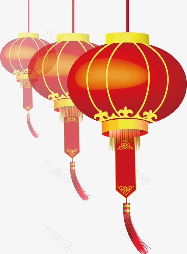 矢量创意设计红灯笼闹元宵图
