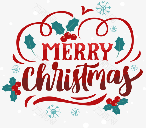 红色的圣诞节快乐