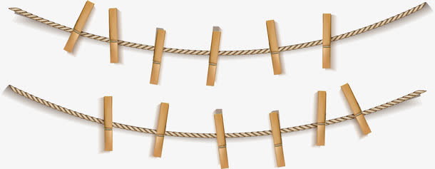 矢量手绘木夹子