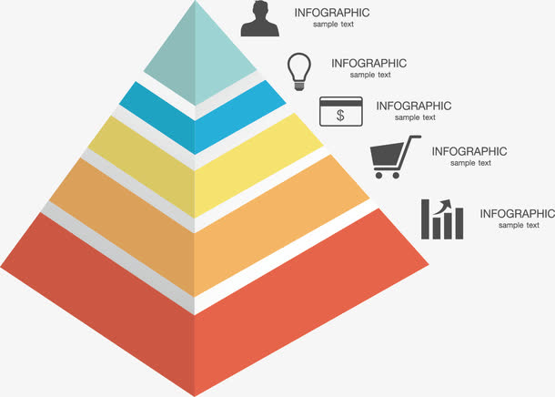 矢量手绘金字塔扁平图标