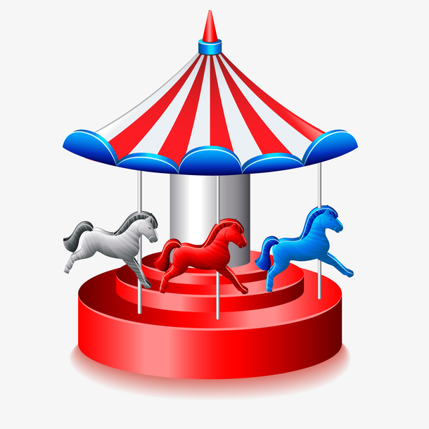 卡通旋转木马设计图