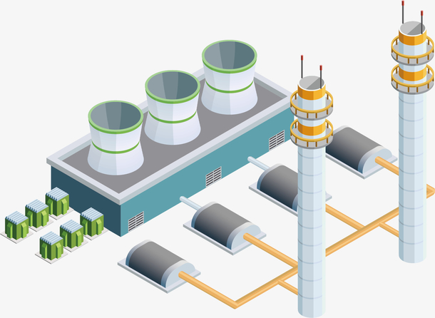 矢量图大型发电厂