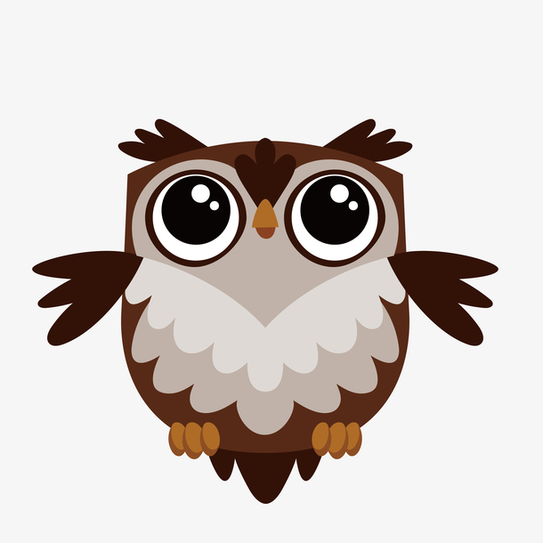 卡通棕色小麻雀鸟儿