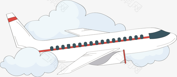 矢量图在天上飞的飞机