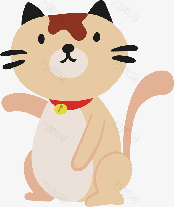 矢量卡通小猫