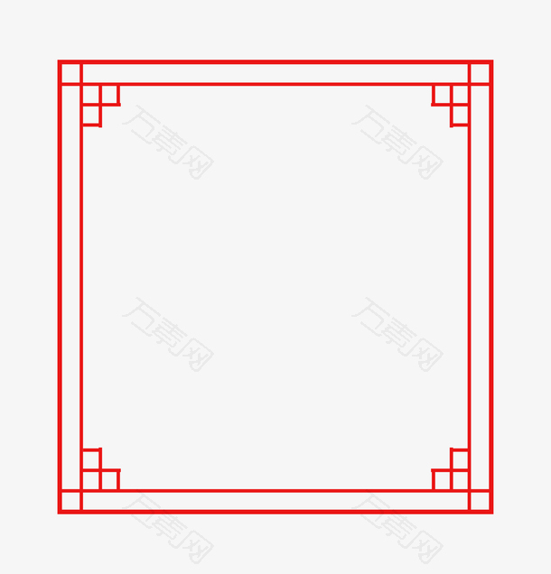 中国风卡通中式边框装饰图案