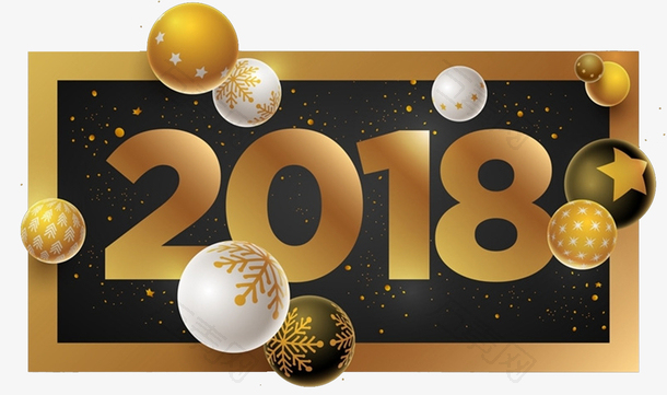 2018圣诞金色吊饰球图片