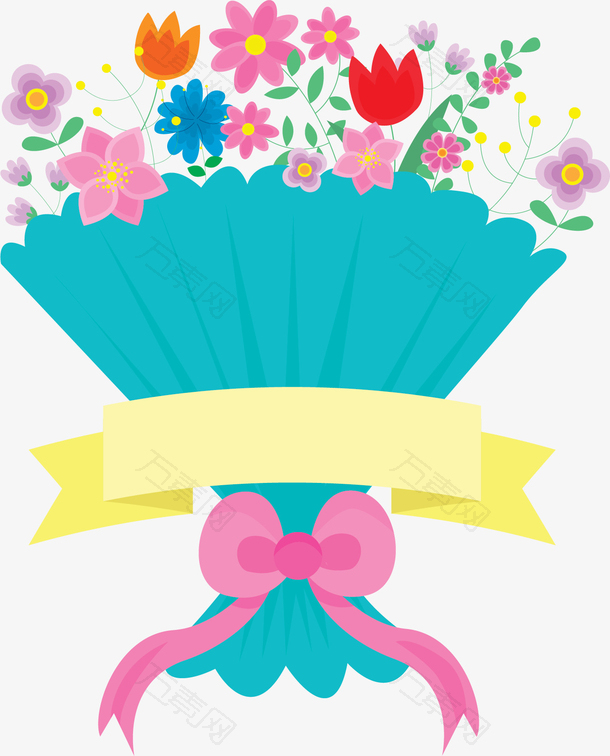 浪漫粉红节日花束