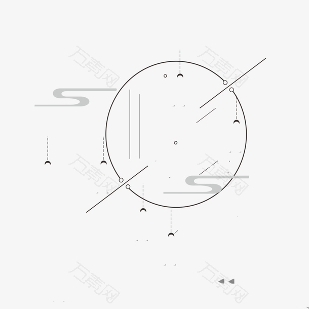 寒露白色圆形边框装饰免下载