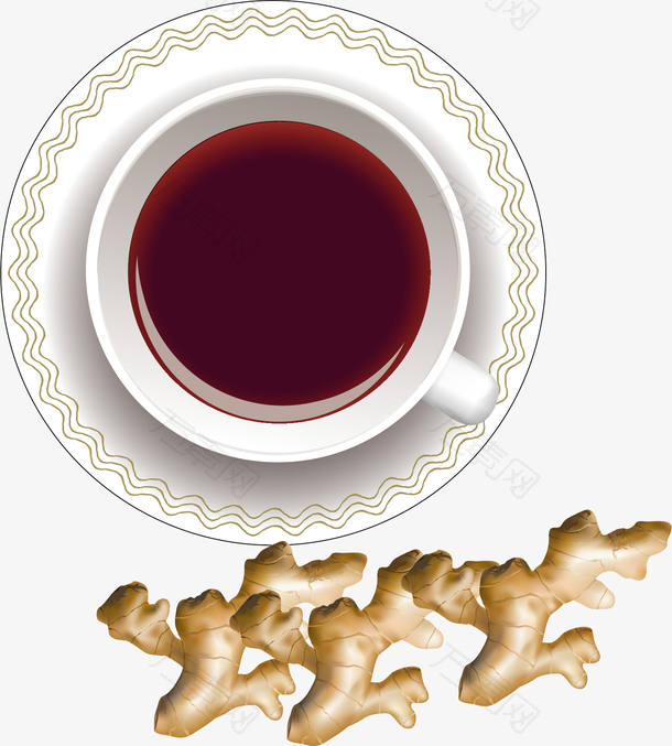 一杯姜茶广告素材