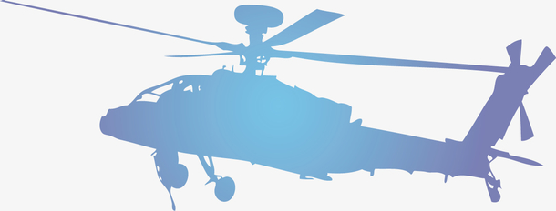 直升机卡通剪影