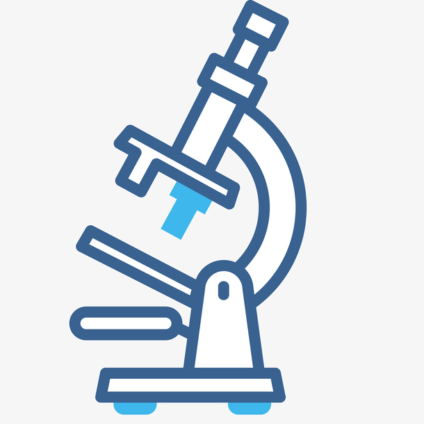 卡通手绘扁平化显微镜