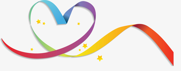 彩虹爱心免抠元素图片-元素素材161903-万素网