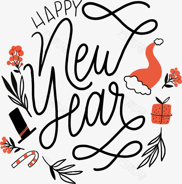 圣诞节圣诞帽新年快乐